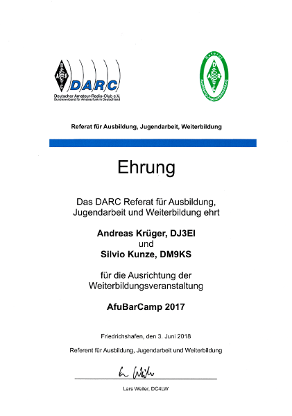 Die Ehrenurkunde